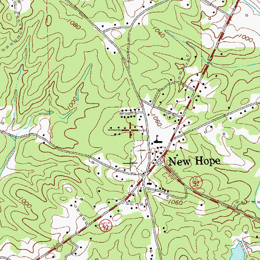 Topographic Map of Wood Valley, GA