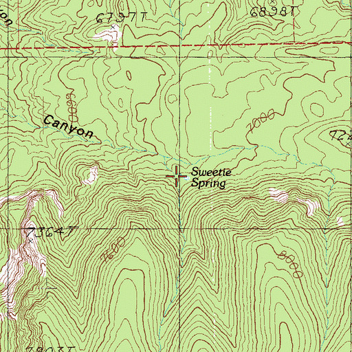 Topographic Map of Sweetie Spring, AZ