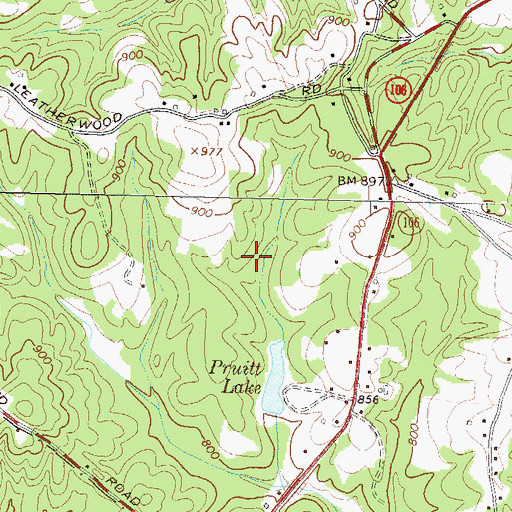 Topographic Map of New Hope Cemetery, GA