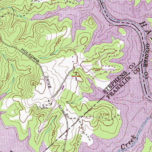 Topographic Map of Oak Grove Girls Camp, GA