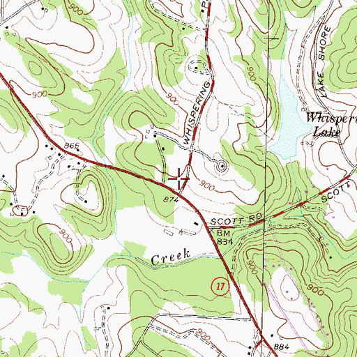 Topographic Map of Stonecupher Cemetery, GA