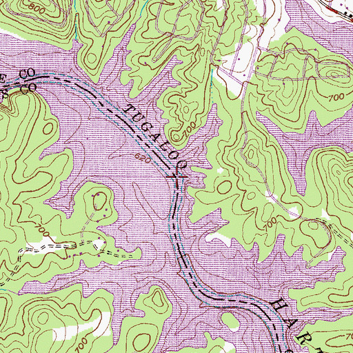 Topographic Map of Stribling Ferry (historical), GA