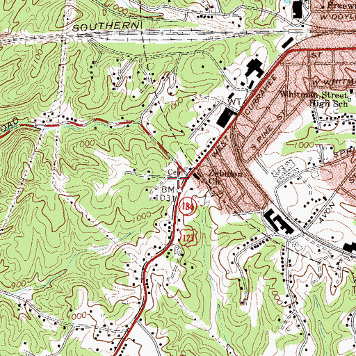 Topographic Map of Zebulon Cemetery, GA