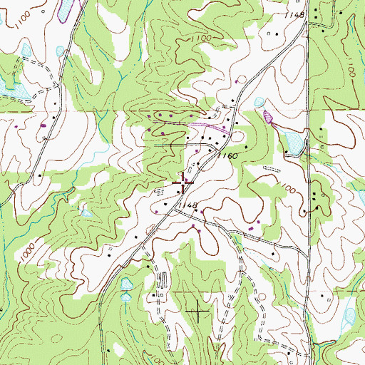 Topographic Map of Antioch School (historical), GA
