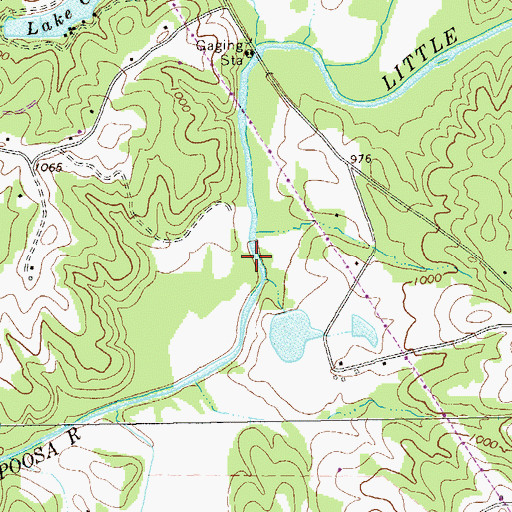 Topographic Map of Brock Bridge (historical), GA