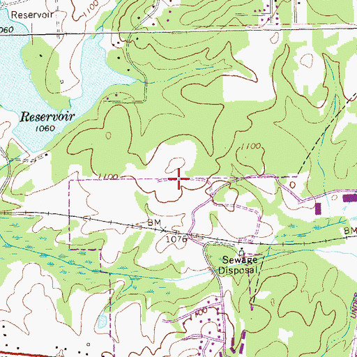 Topographic Map of Carroll Vista Industrial Park, GA
