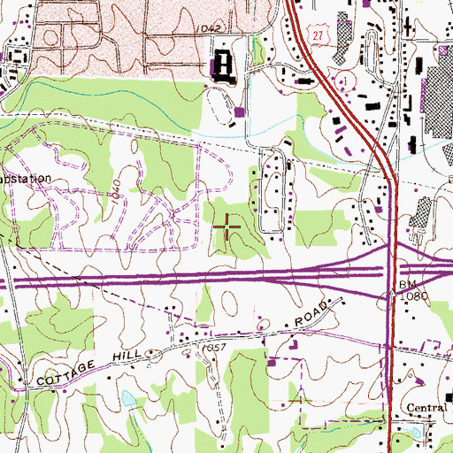 Topographic Map of Carrollton Junior High School, GA