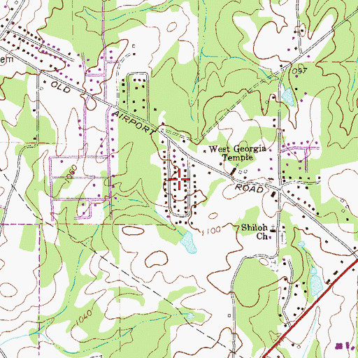 Topographic Map of Castlegate East, GA