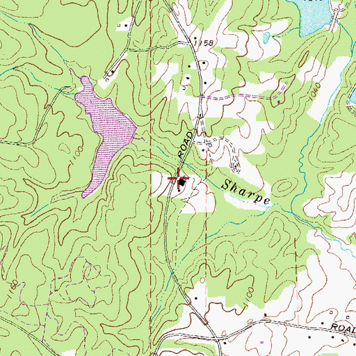 Topographic Map of Church of Christ, GA