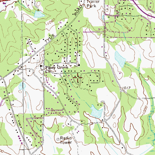 Topographic Map of Colonial Estates, GA