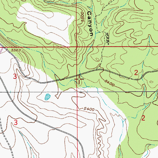 Topographic Map of Sycamore Canyon, AZ
