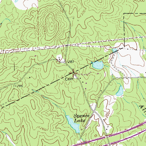 Topographic Map of County Line Church (historical), GA
