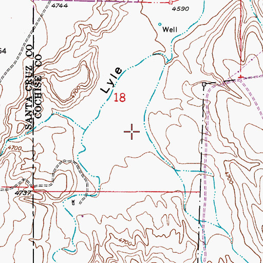 Topographic Map of Sycamore Canyon, AZ