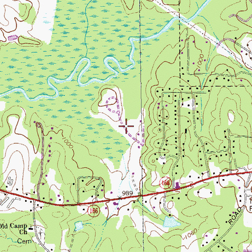 Topographic Map of Double Branches, GA