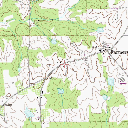 Topographic Map of Fairview (historical), GA