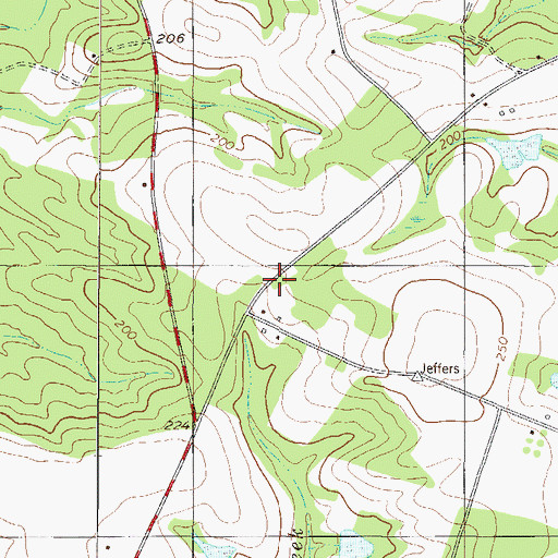 Topographic Map of Benton Grove Church, GA
