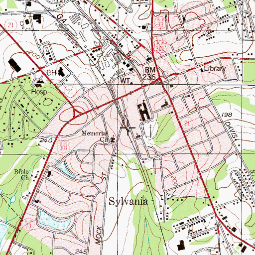 Topographic Map of Bethel African Methodist Episcopal Church, GA