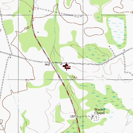 Topographic Map of Millhaven School, GA