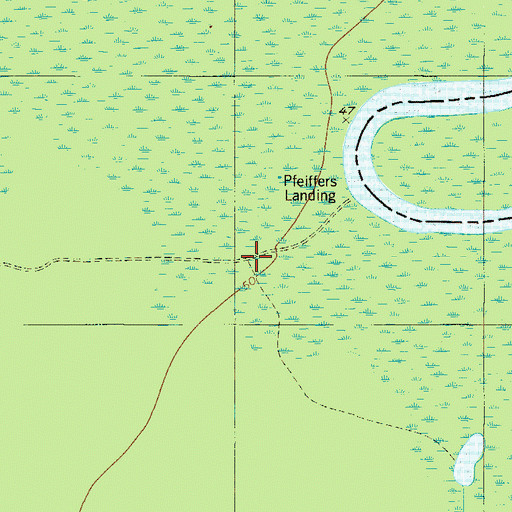 Topographic Map of Pfeiffer (historical), GA