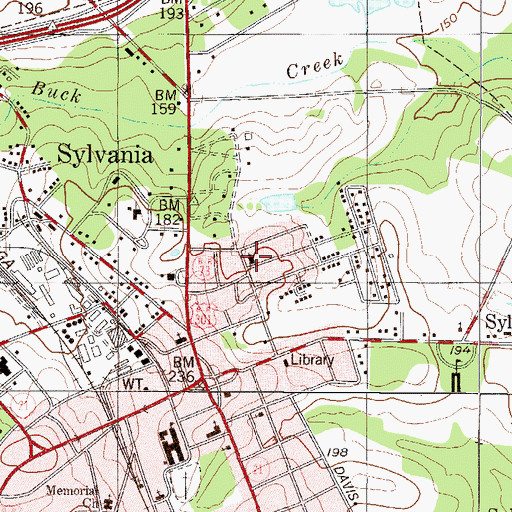 Topographic Map of Saint Andrews Methodist Episcopal Church, GA