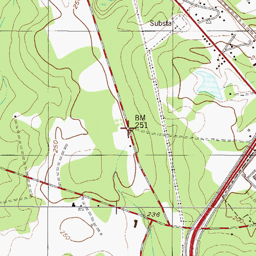 Topographic Map of Waters, GA