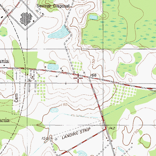 Topographic Map of Screven County, GA