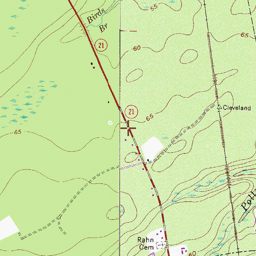 Topographic Map of Church of God, GA
