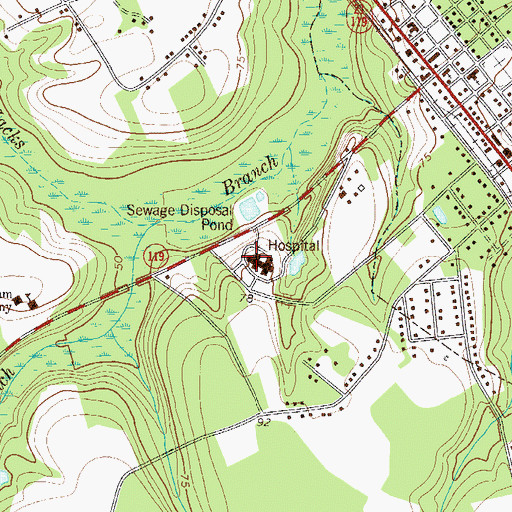 Topographic Map of Effingham Health System, GA