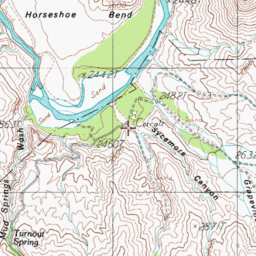Topographic Map of Sycamore Canyon, AZ