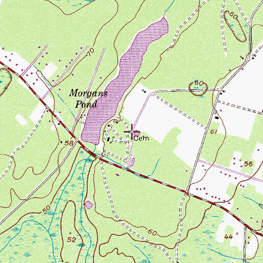 Topographic Map of Hester Cemetery, GA