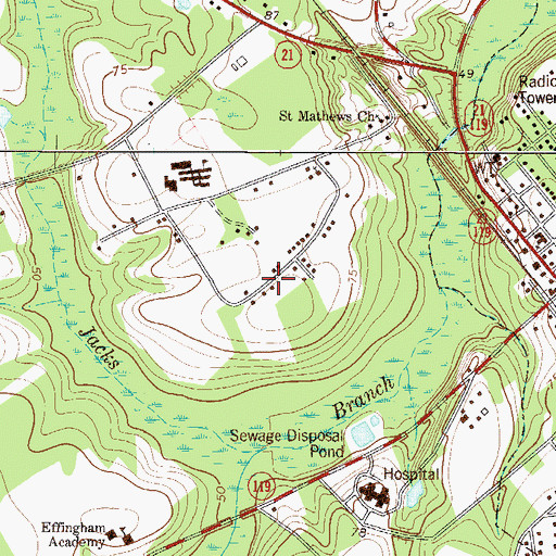 Topographic Map of Holy Samaritan Church, GA