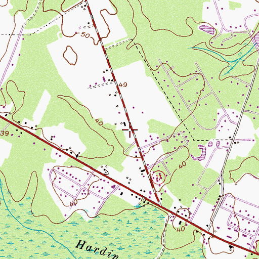 Topographic Map of Kingdom Hall, GA