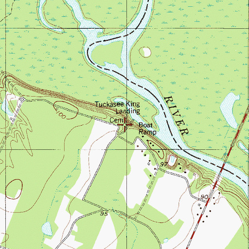 Topographic Map of Morgan Cemetery, GA