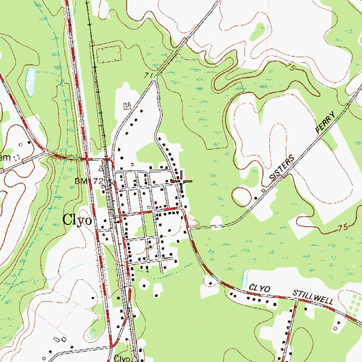Topographic Map of Mount Pisgah Church, GA
