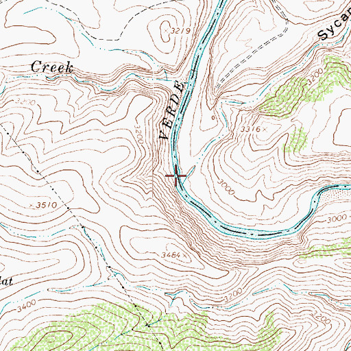 Topographic Map of Sycamore Canyon, AZ