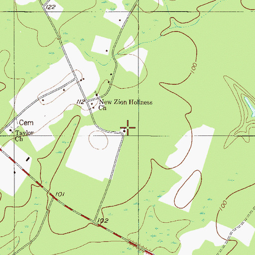Topographic Map of Mount Zion Church, GA