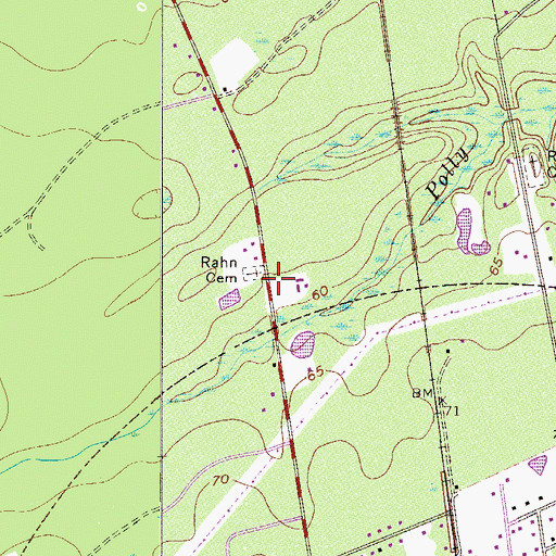 Topographic Map of Northside Church, GA