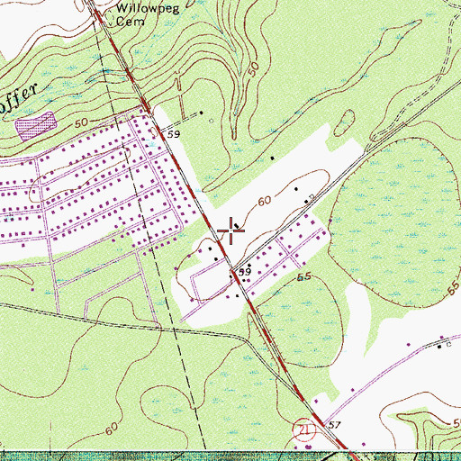 Topographic Map of Rincon Church, GA