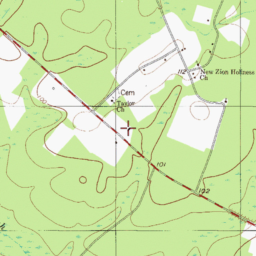 Topographic Map of Taylor School (historical), GA