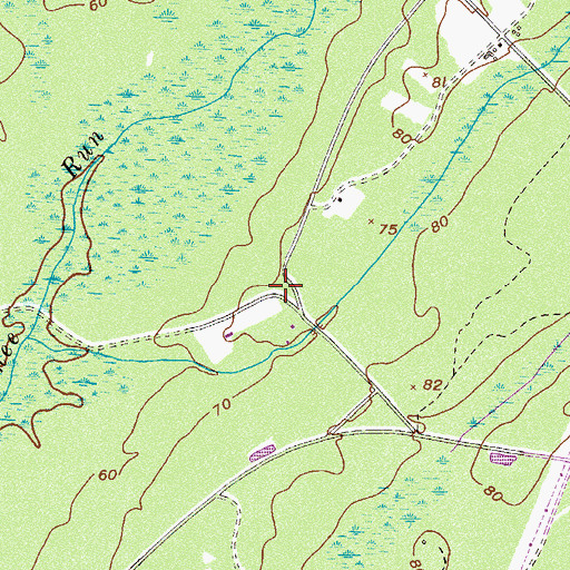 Topographic Map of Union Church (historical), GA