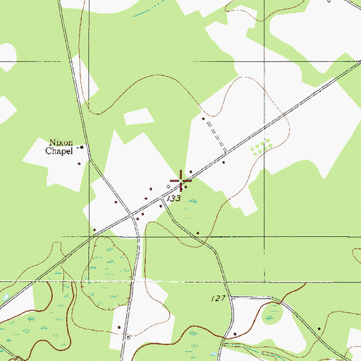 Topographic Map of Wallace Temple, GA