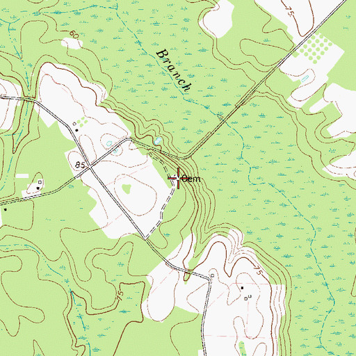 Topographic Map of Wheeler Cemetery, GA