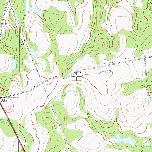 Topographic Map of Alexander School (historical), GA