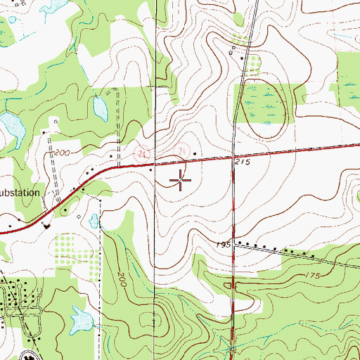 Topographic Map of Brians Chase, GA