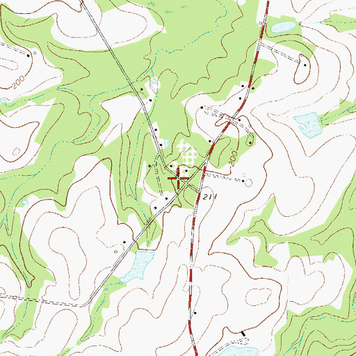 Topographic Map of Brown Chapel (historical), GA