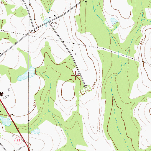 Topographic Map of Bulloch County, GA