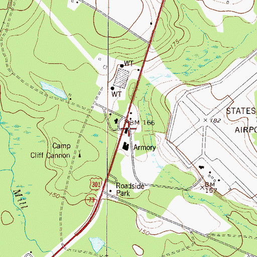 Topographic Map of Bulloch County Historical Museum, GA