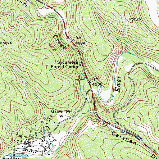 Topographic Map of Sycamore Creek, AZ