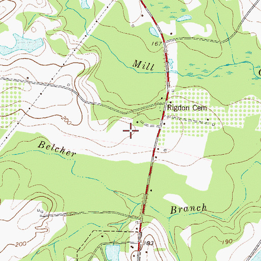 Topographic Map of Deerfield, GA