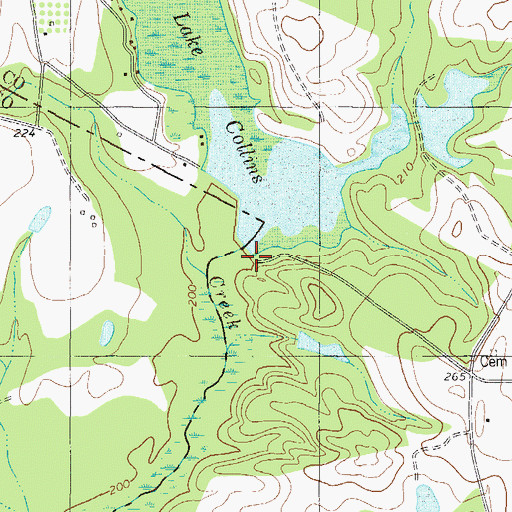Topographic Map of DeLoach Mill (historical), GA